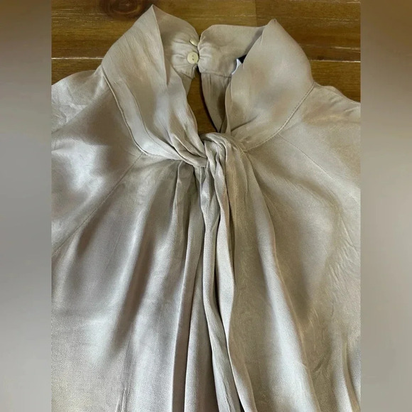 Zara Silky Satin Effect Knotted Dress - Picture 4 of 12